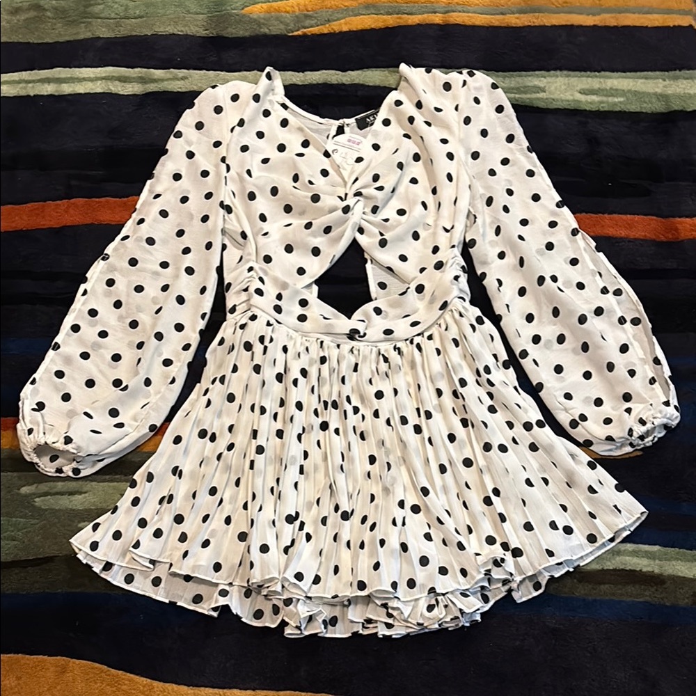 Polka Dot Long Sleeve Dress